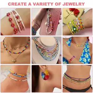 Venta al por mayor de fábrica, pulsera de semillas de cristal colorida de 2mm, Kit de fabricación de joyas, cuentas de semillas de cristal para regalos artesanales Diy