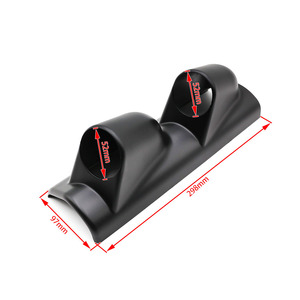 Soporte de Panel de Instrumentos de Fibra de Carbono Negro de 52 mm con Doble Orificio, Universal de 2 Pulgadas para Modificación de Coches de Carreras, Cubierta Lateral Izquierda para Medidor de 2 Orificios - Product Image 1