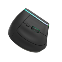 Souris verticale ergonomique sans fil à double mode rétroéclairée RGB 2.4G+BT, souris rechargeable sans fil pour ordinateur et ordinateur portable