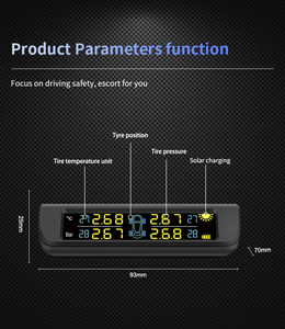 CAREUD kỹ thuật số cảm biến áp suất lốp bên ngoài năng lượng mặt trời màn hình TPMS kiểm soát Hyundai PSI cảm biến bên ngoài giám sát áp suất lốp - Product Image 5