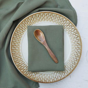 2024 nouveau mariage coton dîner serviette fête 15*15 pouces 100% coton pâté tapis serviettes de Table - Product Image 5