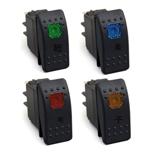 <span class=keywords><strong>12V</strong></span> 24V 220V Su Geçirmez Tekne Rocker Anahtarı 4 Pin SPST Açma-Kapama Anahtarı <span class=keywords><strong>12V</strong></span>/20A 24V/10A LED Işıklı Araba Kamyon Deniz Aracı için - Product Image 5