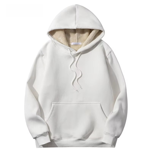 Heavyweight <b>Sherpa</b> Fleece <b>Men</b> Pullover Sweatshirt Multicolor Casual Hoodie With Custom Embroidery - Product Image 2