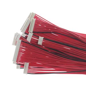 Câble en silicone rouge et noir PH2.0MM, connecteur JST 2-12 broches - Simple/Double extrémité avec verrouillage pour équilibrage de batterie/acquisition de données - Product Image 1