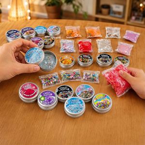 Scented Crystal Slime Putty Toy Metallic <b>Aluminum</b> <b>Container</b> Magic Surprise Stationery Carnival Club Bundle Display - Product Image 2