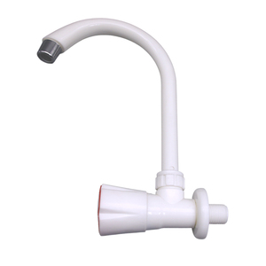 Grifo de Cocina de Plástico Barato de Fábrica Profesional, Grifo de Agua Fría de 1/2" Montado en la Pared - Product Image 1