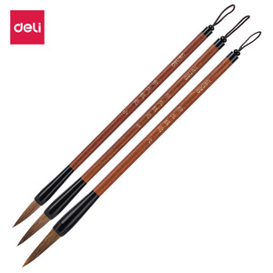 Deli Calligraphy Brush Set Large Medium Small Wolf Hair For Practice Traditional Chinese Painting - Product Image 3