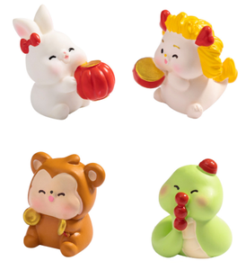 Capodanno 12 zodiaci cinesi ratto di bue di tigre di coniglio di drago di cavallo di pecora scimmia gallo di cane di maiale di scultura in resina art <span class=keywords><strong>dog</strong></span> - Product Image 6