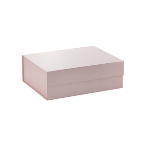 Caja de Regalo de Papel Rígido Magnética Plegable Rosa de Lujo Grande con Logotipo Personalizado para Empaque - Product Image 1