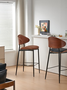 Taburete de Bar de Diseño Moderno, Taburete Alto de Lujo <span class=keywords><strong>con</strong></span> Respaldo Alto, 50x55x60 cm, Taburete Sencillo para el Hogar - Product Image 5