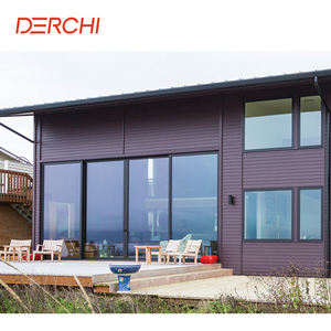 ทนต่อแรงกระแทกภายนอกที่ทันสมัยเลื่อนกรอบประตูอลูมิเนียมที่มีกระจกสองชั้น - Product Image 2