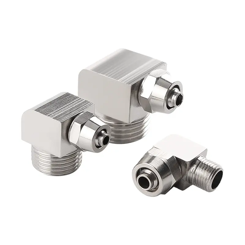 PL Quick twist Connector inner teeth straight through Pneumatic quick connector Full Nickel-plated Copper