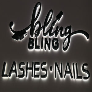 Letreiro YD, Venda Quente, Popular, Letra em 3D, <span class=keywords><strong>Neon</strong></span> Iluminado, Sinalização Personalizada em LED para Publicidade e Direcionamento em Salões de Beleza - Product Image 1