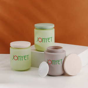 Envase Cosmético Redondo de HDPE de 500g con Tapa Verde Mate, Listo para Enviar, para Mascarillas Capilares, Cremas Faciales, Manteca Corporal y Productos para el Cuidado de la Piel - Product Image 1