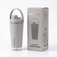 Bouteille de sport portable personnalisée avec compartiment de rangement en Tritan, filtre mélangeur intégré en acier inoxydable