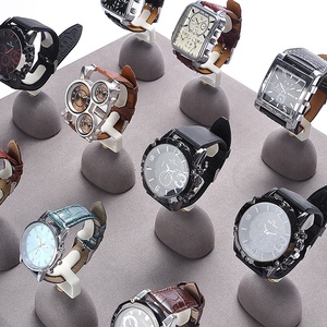 Digu màu xám hình bán nguyệt đồ trang sức và đồng hồ duy nhất hiển thị đứng thiết lập cho cửa hàng bán lẻ <span class=keywords><strong>Acrylic</strong></span> đồng hồ hiển thị chủ - Product Image 4