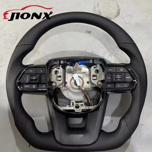 Volant de voiture entièrement en cuir pour <span class=keywords><strong>Toyota</strong></span> <span class=keywords><strong>Corolla</strong></span> LC79 LC76 LC70 LC300 Land Cruiser <span class=keywords><strong>GR</strong></span> Sports, style de qualité, noir - Product Image 1
