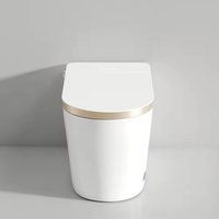 Toilette intelligente moderne de luxe de haute qualité Ouverture et fermeture automatiques Forme de la cuvette S-Trap Télécommande incluse Salle de bain à domicile