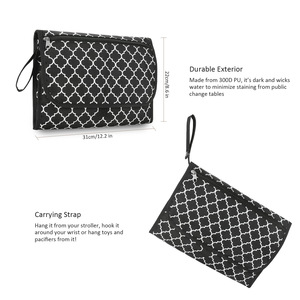 Cambiador de pañales portátil impermeable con bolsillos de almacenamiento para bebés y mamás - Product Image 4