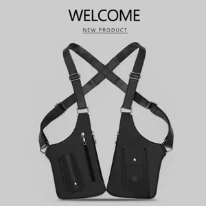 Sac de pêche à double bandoulière, imperméable en PU, multi-poches, sac bandoulière antivol pour l'extérieur, multi-usages - Product Image 3