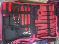 Kit d'outils de démontage de garnitures de voiture, 19 pièces, pince, ensemble de démontage de tapisserie d'ameublement pour tableau de bord audio de panneau de porte automatique avec sac de rangement