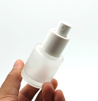 Botol Kaca Buram 20ml dengan Pompa Lotion atau Mist serta Tutup Plastik Motif Kayu Water Transfer