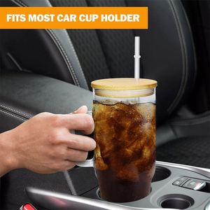Gobelet de voyage en verre de 40 oz avec poignée antidérapante pour une prise en main sûre lors des virages rapides - Product Image 2