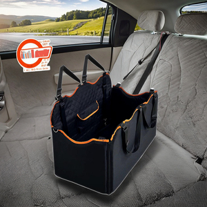 Asiento para Mascotas Plegable y Resistente a Arañazos, Diseño 2025, Material de Algodón Oxford con Estampado de Animales, Cesta para Perros para el Asiento Trasero del Coche - Product Image 6