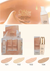 Fond de Teint Liquide Couvrant SPF 50 PA++ Waterproof Longue Tenue Teinte Unifiante Base de Maquillage Marque Blanche - Product Image 5
