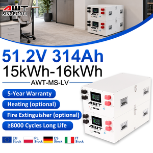 AWT EU PL Stock 280Ah 51.2V 15kWh JK BMS 2A Bilanciatore Attivo 15kWh 30kWh 45kWh Accumulatore di Energia Domestica 48V Pacco Batterie LiFePO4 - Product Image 1