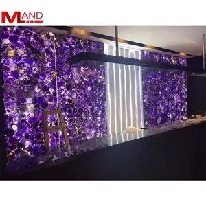 Semi Precious Stone Supplier The Most Favorable Price Purple Agate Stone slab Loose Amethyst Gemstone For Decoration