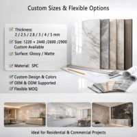 Panneau mural en PVC TECONVEL pour intérieur moderne, texture marbre UV-001, effet 3D, imperméable, ignifuge, anti-moisissure, haute brillance, pour la maison
