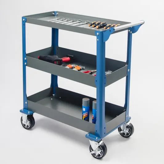 3-layer Metal Heavy Duty Rolling Tool Storage Cart Tool Trolley for auto repair