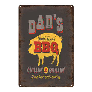 <span class=keywords><strong>Plaque</strong></span> métallique en fer blanc pour Barbecue, signes rétro, décoration murale en métal, Zone de fête, Bar, Pub, cuisine, signes Vintage, peinture - Product Image 5