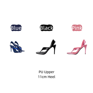 Sandales habillées à talon chaton, bout ouvert, confortables, talons fins de 11 cm pour augmenter la taille, grandes <span class=keywords><strong>tailles</strong></span>, à enfiler, couleur unie, pour le quotidien, pour les fées - Product Image 4