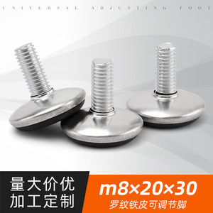 Patas Metálicas Ajustables Xinhengxin M8X20X30 con Base Acanalada, Soporte Resistente para Muebles y Gabinetes - Product Image 4
