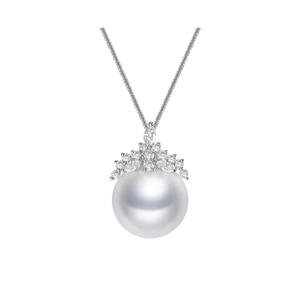 Collar de Perlas Romántico de Lujo con Colgante de Plata Pura S925 con Rosa Blanca y Camelia, Cadena para Suéter Única y Premium - Product Image 5