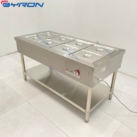 Edelstahl Bain-Marie - Elektrischer Speisenwärmer - 5-Behälter Kommerzieller Buffet-Dampfserver Catering Heißsuppen-Station