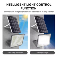 Lampe solaire de jardin ZY 100W IP65 étanche, détecteur de mouvement crépusculaire à l'aube, aluminium, patio, allée, éclairage solaire extérieur