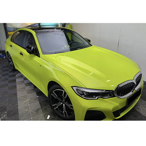 PET TPU Cast Factory Venta al por mayor PET HD Gloss Crystal Yellow Green Car Wrap Vinilo Un rollo completo Tamaño 1.52X1 8M/5X60FT - Product Image 2