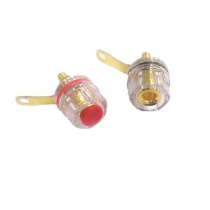 Haut-parleur amplificateur à poteau en cuivre plaqué or, haut-parleur à borne de câblage transparente comme du cristal, prise banane 4 mm, sortie d'usine - Product Image 4