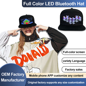 Ứng dụng lập trình đêm Glow hat sáng thắp sáng Mũ bóng chày cotton thoáng khí thời trang nhấp nháy LED cap Hat Cap cho người lớn - Product Image 5