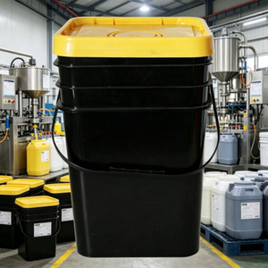 Seau de stockage 20 kg en PP, poignée en plastique, vente directe d'usine, seau carré en plastique de 20 litres - Product Image 5