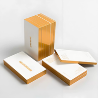 Cartes de visite concaves en coton et papier avec estampage à chaud or gaufré/découpé de haute qualité, personnalisables, conception gratuite