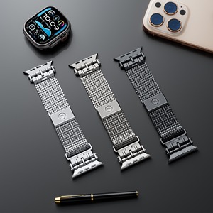 <span class=keywords><strong>Bracelet</strong></span> de montre en acier inoxydable à boucle magnétique milanaise de luxe pour <span class=keywords><strong>Apple</strong></span> IWatch S10 9 8 7 Ultra 45mm 49mm 46mm <span class=keywords><strong>Bracelet</strong></span> - Product Image 3