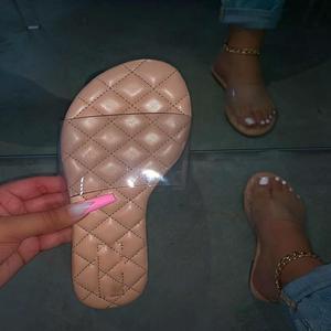 Latest Clear Trendyvladies Wide Feet Friday Jelly Sandals Soft Outdoor Transparent Holiday Beach Slipperwaffle <b>Slides</b> Slippers - Product Image 1