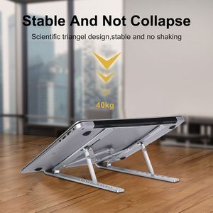 X523 Mesa Notebook Bracket De Aluminio Plegable Para Lap Laptop Para Ordenador Portatil Adjustable Height Laptop <b>Stand</b> - Product Image 4
