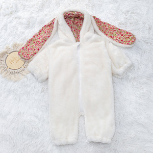 Nouveau Combinaison bébé tout-en-un en peluche épaisse double face en velours arctique, motif lapin de dessin animé, fermeture éclair, printemps <span class=keywords><strong>2023</strong></span>, 1-3 ans, <span class=keywords><strong>pour</strong></span> garçons - Product Image 1