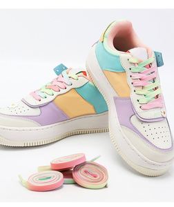 เชือกผูกรองเท้าแบบแบน FASTLACES BC-5 โพลีเอสเตอร์ สีขาวล้วน สำหรับรองเท้าผ้าใบ หลายขนาด - Product Image 2
