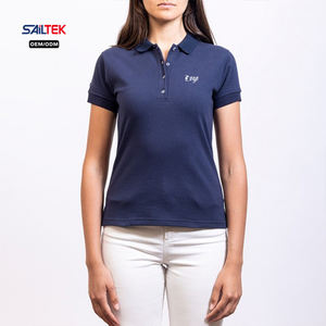Chemises de <span class=keywords><strong>golf</strong></span> en piqué de coton à manches courtes, coupe ajustée, décontractées, respirantes, pour femmes, taille plus, logo personnalisé, polos pour femmes - Product Image 1